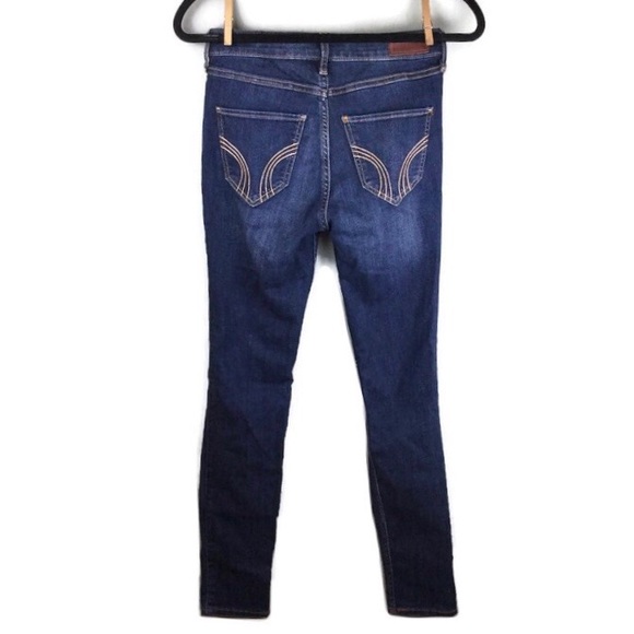 Hollister High Rise Super Skinny Stretch Distressed Jeans Size 1 - Picture 2 of 10
